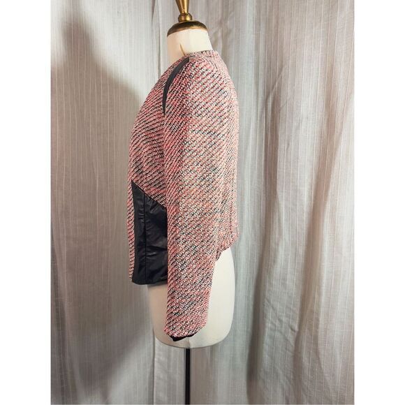 Faux Leather Knitted Modern Structured Blazer - Size S/M - Picture 3 of 5